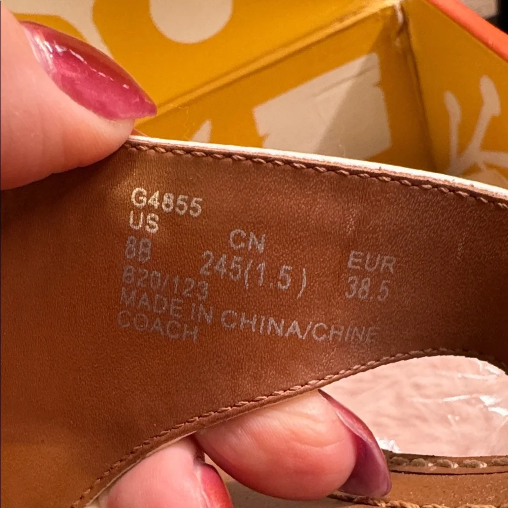 Coach Women's Lesli Leather Sandals with buckle - Picture 6 of 6